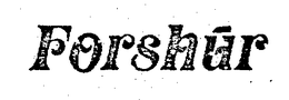 FORSHUR trademark