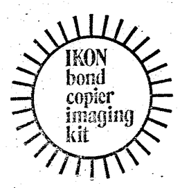IKON BOND COPIER IMAGING KIT trademark