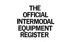 THE OFFICIAL INTERMODAL EQUIPMENT REGISTER trademark