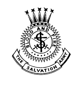 THE SALVATION ARMY BLOOD AND FIRE S trademark