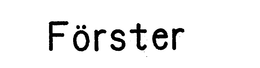 FORSTER trademark