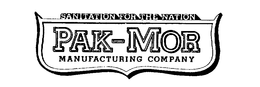 PAK-MOR MANUFACTURING COMPANY SANITATION FOR THE NATION trademark
