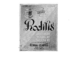 ACHAIA CLAUSS RODITIS ROSE TABLE WINE 1801 trademark