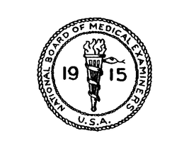 NATIONAL BOARD OF MEDICAL EXAMINERS U.S.A.  1915 trademark