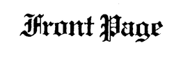 FRONT PAGE trademark