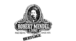 ROBERT MENDEL & SONS FINE MEATS SINCE 1875 HERITAGE trademark