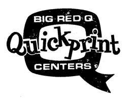 BIG RED Q QUICKPRINT CENTERS trademark