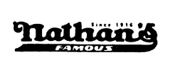 SINCE 1916 NATHAN'S FAMOUS trademark