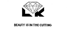 LK BEAUTY IS IN THE CUTTING trademark