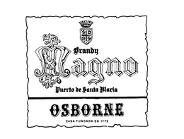 OSBORNE MAGNO PUERTO DE SANTA MARIA BRANDY CASA FUNDATA EN 1772 trademark