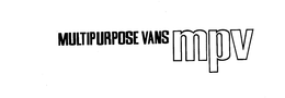 MULTIPURPOSE VANS MPV trademark