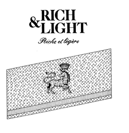 RICH & LIGHT, RICHE ET LEGERE trademark