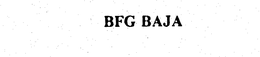 BFG BAJA trademark