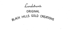 LANDSTROM'S ORIGINAL BLACK HILLS GOLD CREATIONS trademark