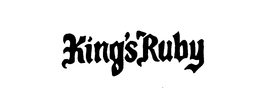 KING'S RUBY trademark