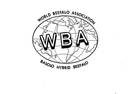 WBA WORLD BEEFALO ASSOCIATION BASOLO HYBRID BEEFALO trademark