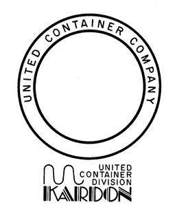 UNITED CONTAINER COMPANY UNITED CONTAINER DIVISION KARDON trademark