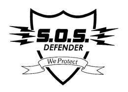 S.O.S. DEFENDER INC.-WE PROTECT trademark