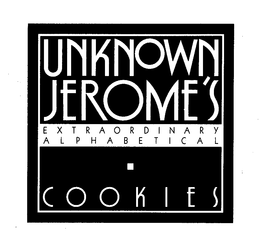 UNKNOWN JEROME'S EXTRAORDINARY ALPHABETICAL COOKIES trademark