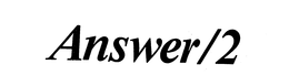 ANSWER/2 trademark