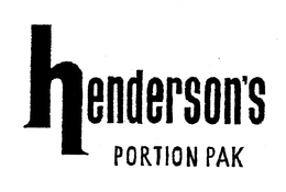 HENDERSON'S PORTION PAK trademark