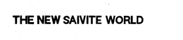 THE NEW SAIVITE WORLD trademark