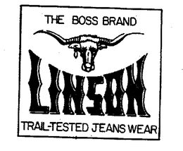 THE BOSS BRAND-LINSON TRIAL-TESTED JEANS WEAR trademark
