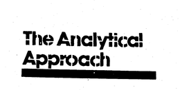 THE ANALYTICAL APPROACH trademark