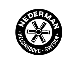 NEDERMAN.HELSINGBORG.SWEDEN. trademark