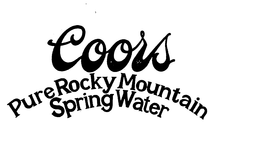 COORS PURE ROCKY MOUNTAIN SPRING WATER trademark