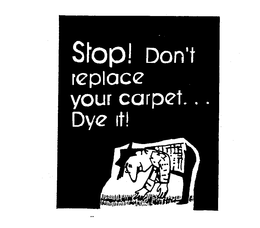 STOP! DON'T REPLACE YOUR CARPET...DYE IT! trademark