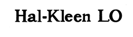 HAL-KLEEN LO trademark
