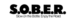 S.O.B.E.R. SLOW ON THE BOTTLE. ENJOY THE ROAD. trademark