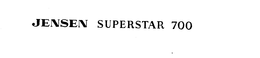 JENSEN SUPERSTAR 700 trademark