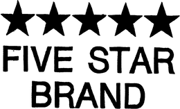 FIVE STAR BRAND trademark