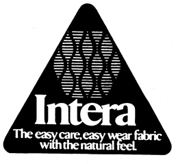INTERA THE EASY CARE, EASY WEAR FABRIC WITH THE NATURAL FEEL. trademark