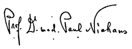 PROF. DR. MED. PAUL NIEHANS trademark