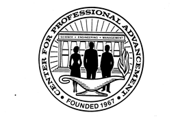CENTER FOR PROFESSIONAL ADVANCEMENT FOUNDED 1967 SCIENCE ENGINEERING MANAGEMENT trademark