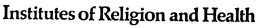 INSTITUTES OF RELIGION AND HEALTH trademark
