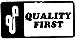 QF QUALITY FIRST trademark