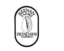 KEENAN FARMS PISTACHIOS CALIFORNIA trademark