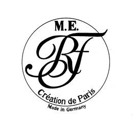 M.E. RF CREATION DE PARIS trademark