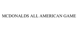 MCDONALDS ALL AMERICAN GAME trademark