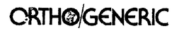 ORTHO/GENERIC trademark