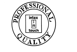 PROFESSIONAL QUALITY INTEX TOUCH trademark