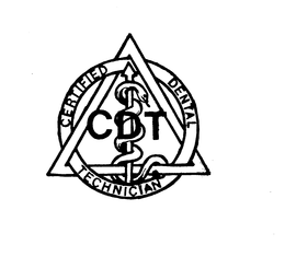 CDT CERTIFIED DENTAL TECHNICIAN trademark