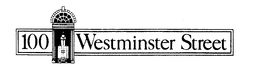 100 WESTMINSTER STREET trademark