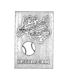THE BASEBALL CARD BASEBALL GAME trademark