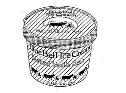 BLUE BELL SUPREME ICE CREAM NATURAL VANILLA BEAN HALF GALLON trademark