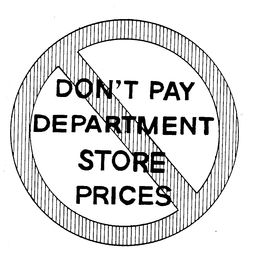 DON'T PAY DEPARTMENT STORE PRICES trademark